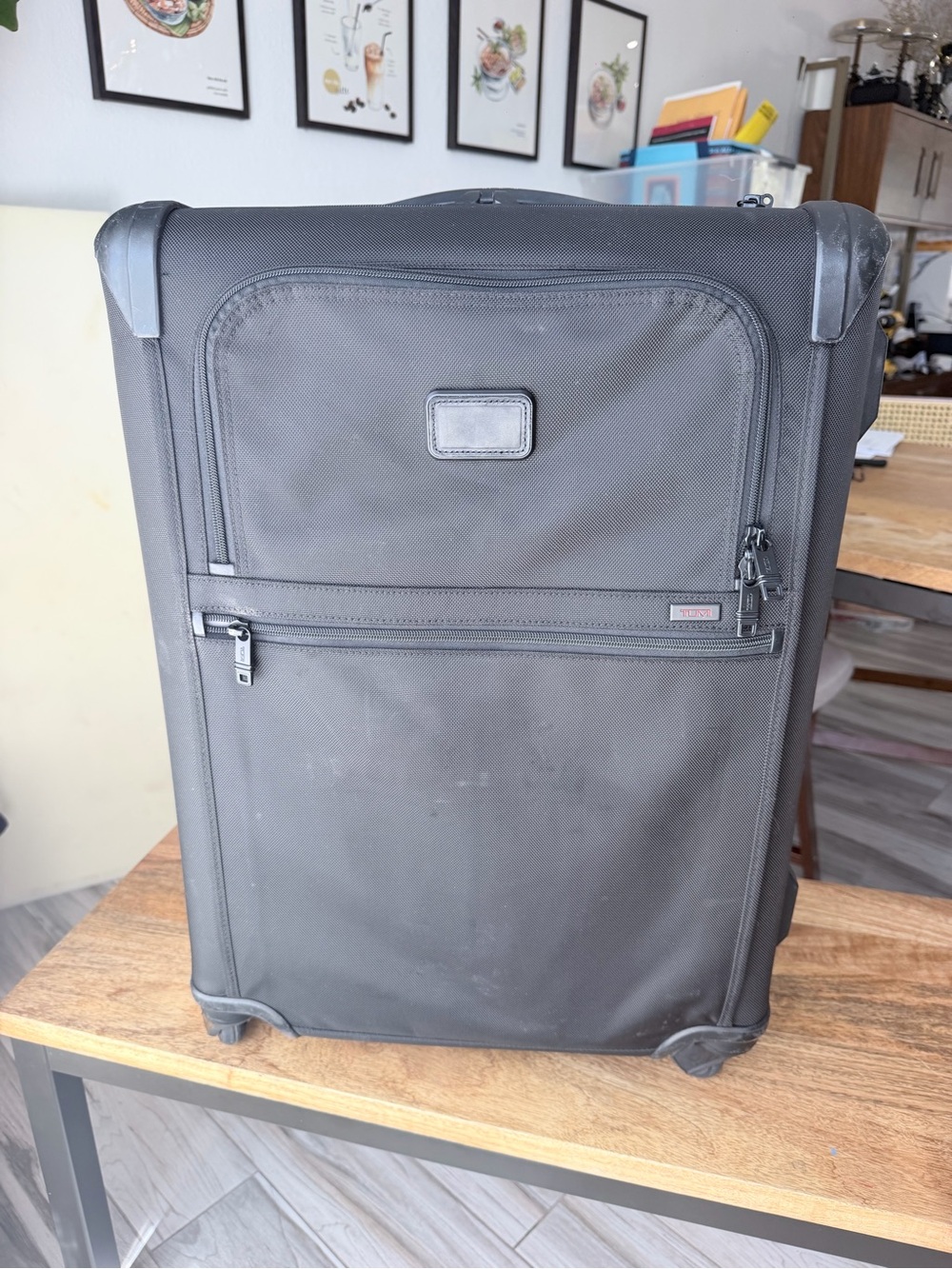 Tumi Alpha 2 checked in luggage black
